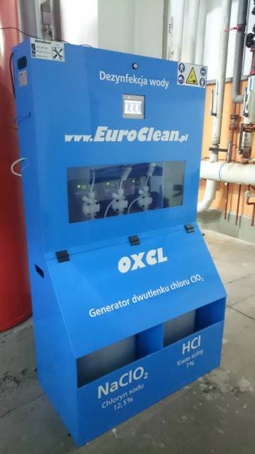 Zdjęcie: Generator dwutlenku chloru zainstalowany w krytej ...