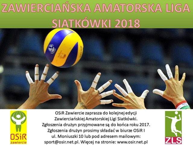 Zdjęcie: Zawierciańska Amatorska Liga Siatkówki 2018